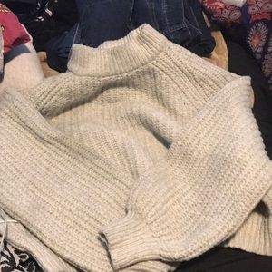 White, Sweater, Size L